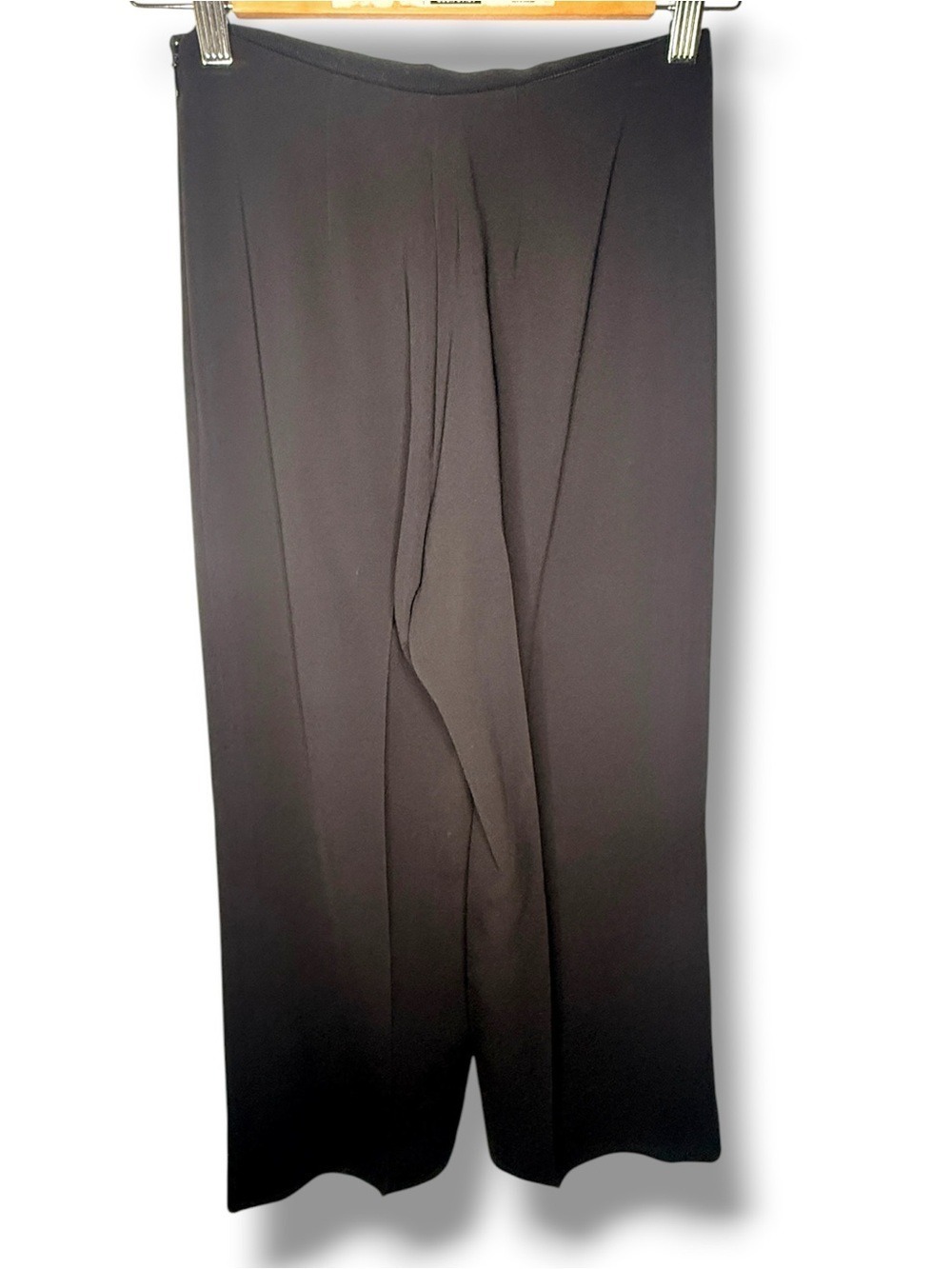 Theory Black Crepe Wide Leg Pant Size 00 - Picture 7 of 12